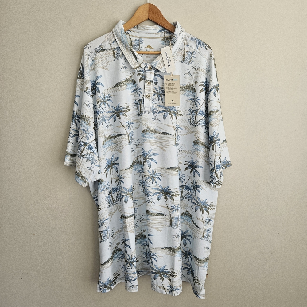 New Tommy Bahama Island Zone OCEANIC‎ OASIS Golf POLO Shirt Size 4XL XXXXL Mens